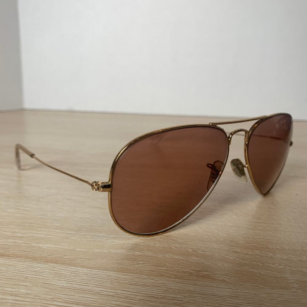 Ray-Ban RB3025 Gold Aviator Large Metal Sunglasses L0205 FRAMES ONLY 58-14-135